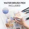 Arteza Real Brush Pens, 48 Colors for Watercolor Painting with Flexible Nylon Brush Tips, Paint Markers for Coloring, Calligraphy and Drawing with Water Brush for Artists and Beginner Painters