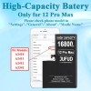 16800mAh Used for iPhone 12 Pro Max Replacement Battery - 0 Cycle Li-Polymer, Compatible with A2410 A2411 A2412 A2342 Models Includes Full Repair Tools 