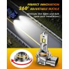 Upgraded 9005/HB3 Light Bulbs, 40,000LM 10X Ultra-Bright 6500K Cool White, 360° Adjustable Quick Install, Real 1:1 Size Direct Replacement 9005 Fog Light Bulb, Plug N Play, Pack of 2
