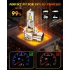 Upgraded 9005/HB3 Light Bulbs, 40,000LM 10X Ultra-Bright 6500K Cool White, 360° Adjustable Quick Install, Real 1:1 Size Direct Replacement 9005 Fog Light Bulb, Plug N Play, Pack of 2