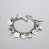 Blingsoul Disc Silver Charm Bracelet for Women - Broadway Hamiltn Musical Gifts Jewelry