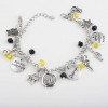 Blingsoul Disc Silver Charm Bracelet for Women - Broadway Hamiltn Musical Gifts Jewelry