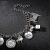 Blingsoul Disc Silver Charm Bracelet for Women - Broadway Hamiltn Musical Gifts Jewelry